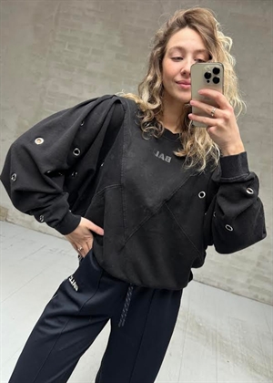 Angela eyelet sweat Sort Ball Original 